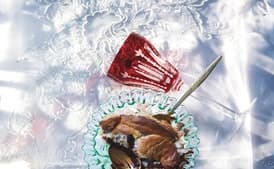 Chestnut-Armagnac Soufflé with Bittersweet Chocolate Sauce