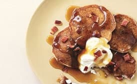 Chestnut Pancakes with Bacon and Crème Fraîche