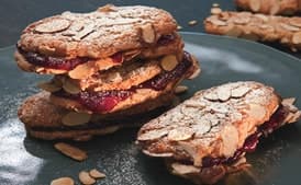 Chewy Almond-Raspberry Sandwich Cookies