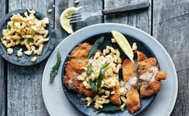 Chicken and Caraway Schnitzel With Buttermilk Spaetzle