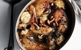 Chicken and Dumplings with Mushrooms