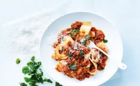 Chicken Bolognese with Crispy Oregano