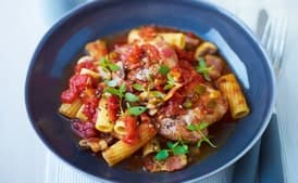 Chicken Cacciatore with Harissa, Bacon, and Rosemary