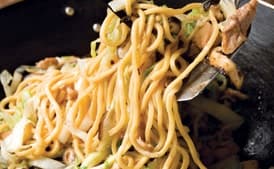 Chicken Lo Mein with Ginger Mushrooms