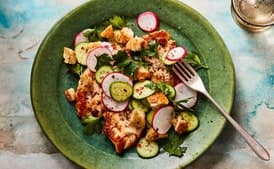 Chicken Paillards with Schmaltz Bread Salad