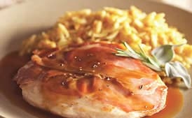 Chicken Saltimbocca with Lemon Sauce