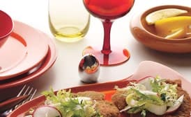 Chicken Schnitzel with Frisée-Apple Salad