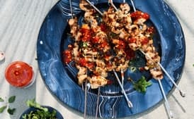 Chicken Spiedie Skewers with Italian Dressing