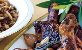 Chicken with Olives, Caramelized Onions, and Sage