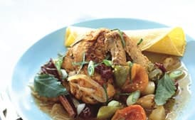 Chicken with Tomatillo Sauce and Braised Fruit
