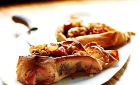 Chickpea, Eggplant, and Tomato Tarts