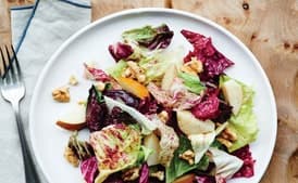 Chicory and Asian Pear Salad with Membrillo Vinaigrette