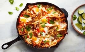 Chilaquiles With Bacon, Eggs, and Cheese