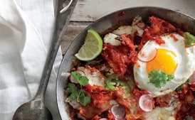 Chilaquiles with Fried Eggs