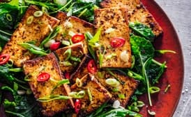 Chile and Ginger–Fried Tofu Salad With Kale