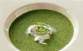 Chilled Watercress Soup with Onion Cream