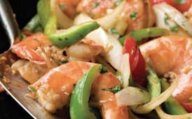 Chinese Trinidadian Stir-Fried Shrimp with Rum