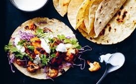 Chipotle Chicken and Cauliflower Tacos