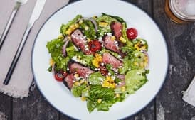 Chipotle-Coffee Steak Salad with Grilled Corn and Tomatoes