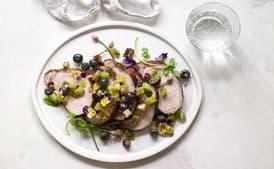 Chipotle Pork Loin with Blueberry–Kiwi Salsa