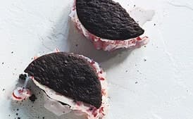 Chocolate and Peppermint Candy Ice Cream Sandwiches