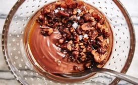 Chocolate Budino with Candied Walnuts