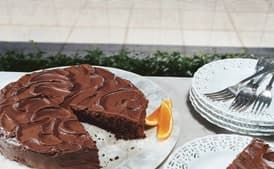 Chocolate Cake with Chocolate-Orange Frosting