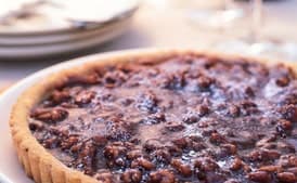 Chocolate, Caramel, and Walnut Tart