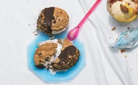 Chocolate Chip and Banana Ice Cream Sandwiches