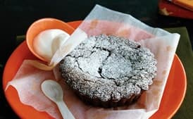 Chocolate Cranberry Cakes with Bourbon Whipped Cream