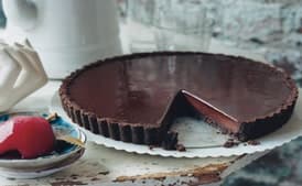 Chocolate Glazed Chocolate Tart