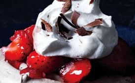 Chocolate Meringues and Strawberries