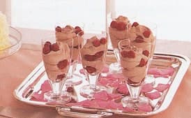 Chocolate Mousse with Raspberries