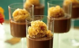 Chocolate Natillas with Coffee-Bean Granita