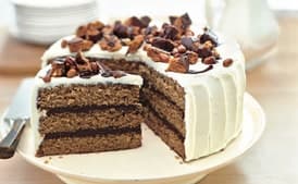 Chocolate-Peanut Butter Cake With Cream Cheese and Butterfinger Frosting
