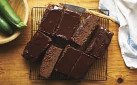 Chocolate Sour Cream Zucchini Cake with Chocolate Glaze