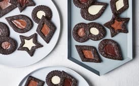 Chocolate-Tahini Linzer Cookies