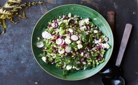 Chopped Salad with Shallot Vinaigrette, Feta, and Dill