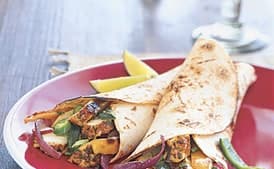 Cilantro-Lime Chicken Fajitas with Grilled Onions