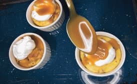 Cinnamon-Caramel Bread Puddings