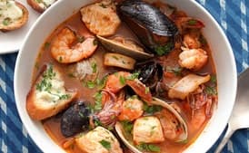 Cioppino Seafood Stew with Gremolata Toasts