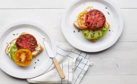 Classic Tomato Toast with Mayonnaise and Chives