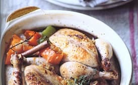 Clay Pot Chicken with Dates, Sucuk and Bulgur