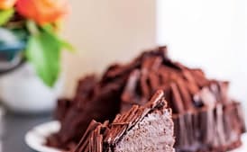 Cocoa-Dusted Dark Chocolate Bombe