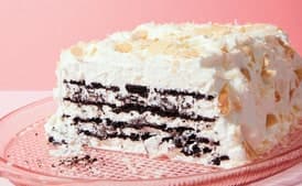 Coconut-Chocolate Icebox Cake with Toasted Almonds