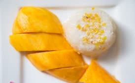 Coconut Milk Sticky Rice with Mangoes