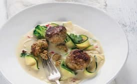 Coconut Zucchini Noodles and Spiced Meatballs