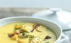 Cod Chowder with Saffron and Fingerling Potatoes