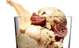 Coffee-Cardamom Ice Cream with Figs