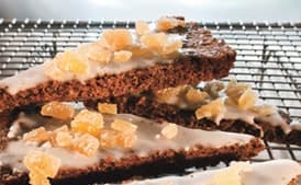 Coffee-Spice Shortbread with Crystallized Ginger